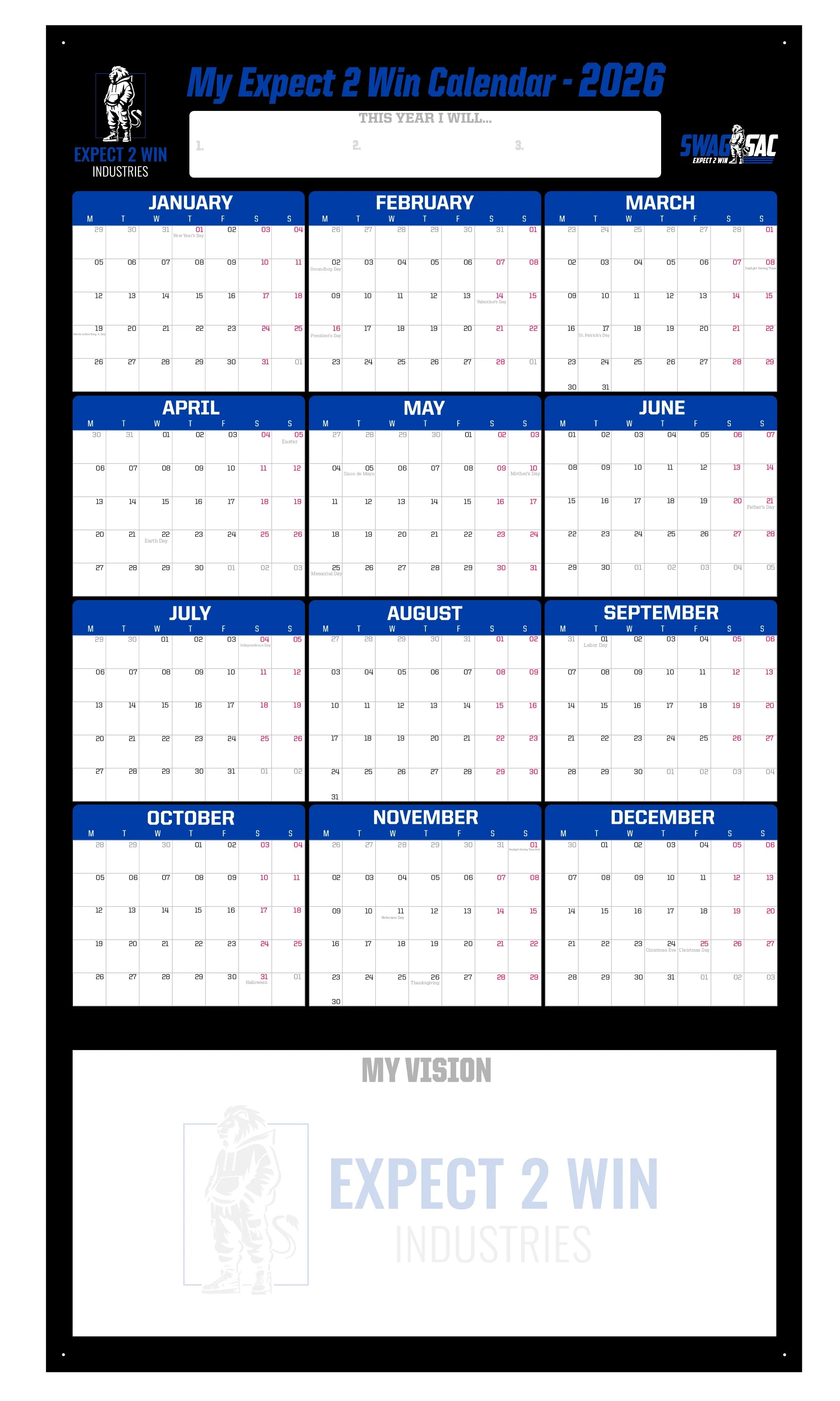 My Expect 2 Win Calendar - 2026